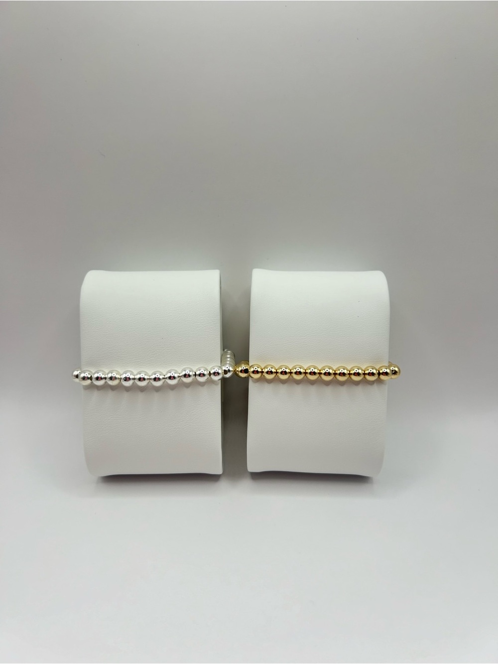 18k gold plated 5mm beaded bracelet